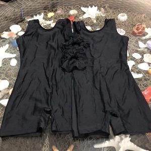 NWOT Set of black gymnastics gear